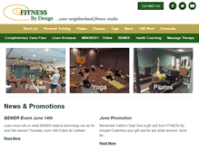 Tablet Screenshot of fitnessbydesigndm.com